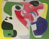 Gheorghe Iacob, Compoziție abstractă, ulei pe pânză