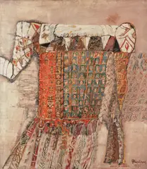 Georgeta Năpăruș, Costum de arlechin, 1978- 1985, ulei pe pânză