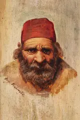 Turbanul roșu by Eugène Fromentin, ulei pe lemn, sold Sep 2018
