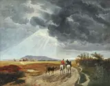 a doua jumătate a sec. Xix Școală Germană, Întoarcerea acasă, 1886, ulei pe pânză
