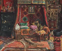 Ernest de Nagy, Interior oriental, 1927, ulei pe pânză