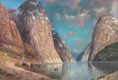 Adelsteen Normann, Fiord norvegian, ulei pe pânză
