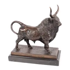 Taurul câștigător by Auguste Clésinger, 1869, bronz, sold Sep 2018