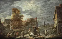 David Teniers the Younger, Soldaţii spanioli pedepsind protestanţii, ulei pe lemn