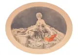 Louis Icart, Cufărul cu bijuterii, 1938, cromolitografie