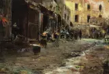 Stradă în Franța by început de sec. Xx Școală Franceză, ulei pe lemn, sold Sep 2018