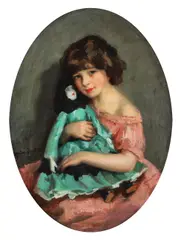 Cyprien Eugène Boulet, Fetița cu păpușă, ulei pe pânză