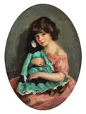 Cyprien Eugène Boulet, Fetița cu păpușă, ulei pe pânză