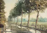 Guy Maubert, Canal în Bretania, ulei pe pânză