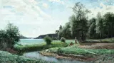 Wilhelm Jaensson, La râu, 1882, ulei pe pânză