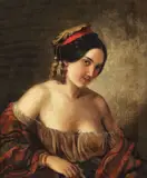 Orientală by început de sec. Xix Școală Franceză, ulei pe pânză, sold Sep 2018