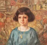 Inocență by Kimon Loghi, ulei pe carton, sold Jun 2018