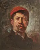 Gheorghe Petrașcu, Autoportret cu pipă