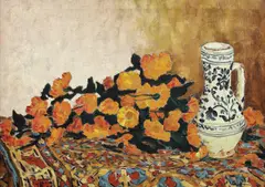 Ștefan Luchian, Gălbenele și ulcior, 1908-1910, ulei pe pânză