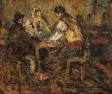 După muncă by Rudolf Schweitzer–Cumpăna, ulei pe pânză, offered Jun 2018