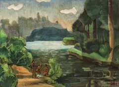 La scăldat by Jean David, ulei pe pânză, offered Jun 2018