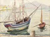 Sile Ionescu, Napoli, 1939, ulei pe carton