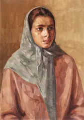 Țărăncuță by Petre Bulgăraş, ulei pe carton, offered Jun 2018