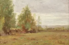 Dumbravă by Juan Alpar, ulei pe pânză, sold Jun 2018