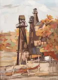 Constantin Artachino, Sonde pe Valea Prahovei, ulei pe lemn