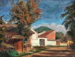 István Boldizsár, Vedere spre Dealul Florilor, ulei pe pânză