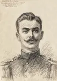 Jean Niţescu, Maiorul Gheorghe Dumitrescu, erou pe Valea Jiului, 1916, cărbune pe hârtie