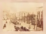 Ioan Spirescu, Fotografie ilustrând Piaţa Teatrului Naţional decorată cu prilejul vizitei împăratului Austriei şi rege al Ungariei Franz Ioseph I, Bucureşti, septembrie 1896