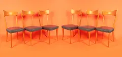 Ico Parisi, Set de 6 scaune Columbus, lemn de mahon