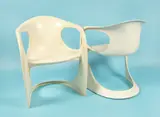 Alexander Begge, Pereche de scaune Casalino, pentru Casala, cca. 1970, plastic