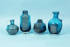 Heinrich Löffelhardt, Set de 4 vase Florida, din sticlă, cca. 1960, sticlă turnată