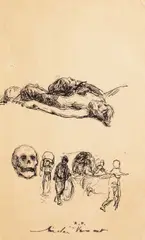 Studiu by Nicolae Vermont, peniță pe hârtie, sold May 2018