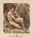 Nicolae Vermont, Nud în atelier, acvaforte și gravură cu acul