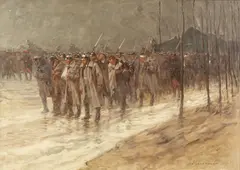 Emilian Lăzărescu, Regruparea, ulei pe pânză