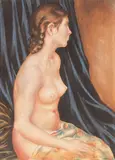 Intimitate by Mişu Teişanu, pastel pe carton, sold May 2018
