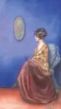 Așteptare by Mişu Teişanu, pastel pe hârtie, sold May 2018