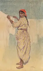 Baticul roșu by Mişu Teişanu, 1927, acuarelă pe hârtie, sold May 2018