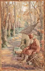 Sihastru by Ignat Bednarik, 1921, acuarelă pe hârtie, sold May 2018