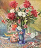 Aurel Bordenache, Cărți și bujori, 1946, ulei pe pânză