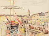Nicolae Dărăscu, În port la Saint Tropez