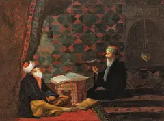 Carl Calusd, Tălmăcirea Coranului, ulei pe pânză