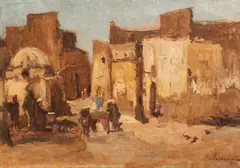 Gheorghe Petrașcu, Scenă din Assuan, 1906, ulei pe pânză
