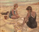 Corneliu Michăilescu, La mare, ulei pe carton