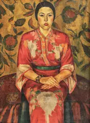 Laurențiu Stan, Portret de gheişă, ulei pe pânză