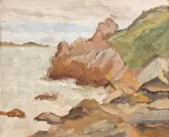 Theodor Pallady, Coastă în Bretania, 1925-1935, ulei pe carton
