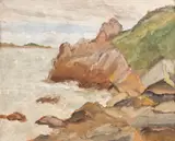 Theodor Pallady, Coastă în Bretania, 1925-1935, ulei pe carton