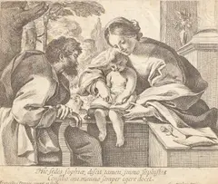 François Perrier, "Sfânta Familie", provine din colecţia scriitorului Ion Ghica, gravură cu dăltița