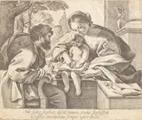 François Perrier, "Sfânta Familie", provine din colecţia scriitorului Ion Ghica, gravură cu dăltița