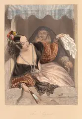 John Henry Robinson, "Semnalul", gravură după William Dyce, provine din colecţia Dimitrie I. Ghica, gravură acuarelată