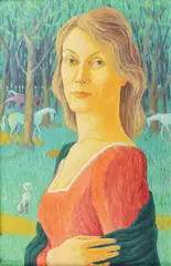 Virgil Moise, Marga Barbu, 1983, ulei pe pânză