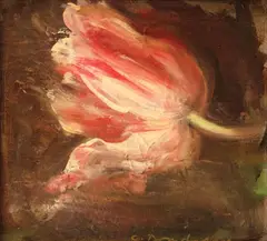 Fragility by Corneliu Brudașcu, ulei pe carton, sold Apr 2018